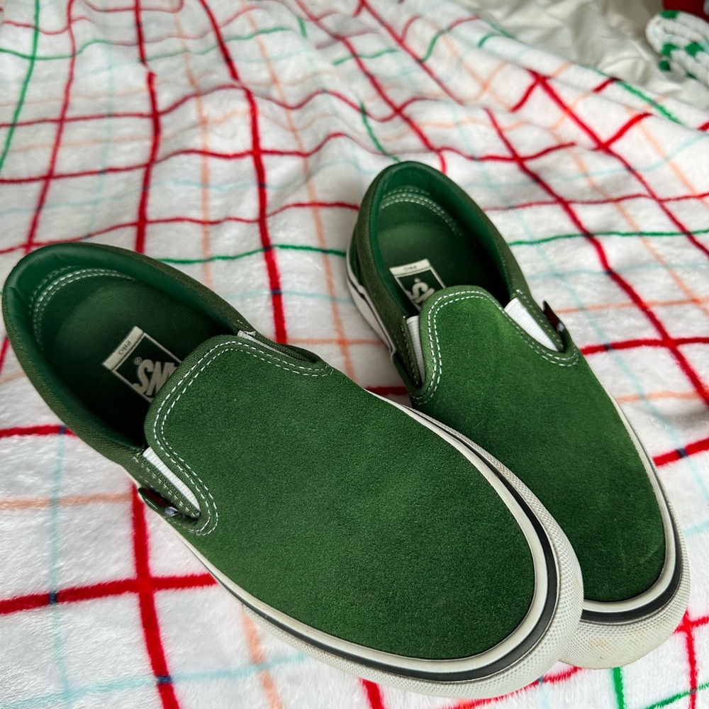 Vans Forest Green Slip-On Shoes